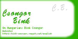 csongor bink business card